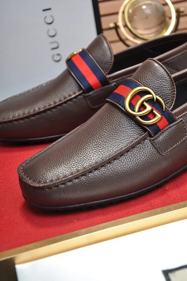 Gucci Horsebit 1955 Brown Pebbled Leather Loafer 3