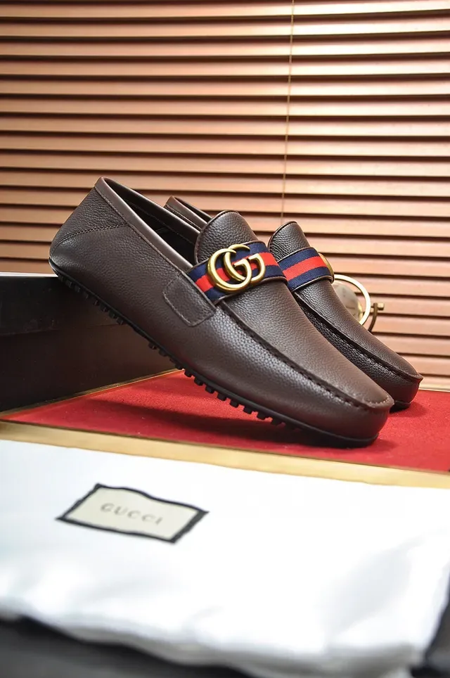 Gucci Horsebit 1955 Brown Pebbled Leather Loafer 8