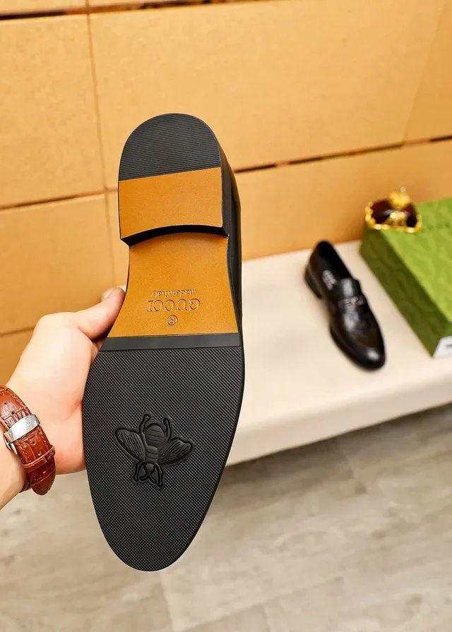 Gucci Horsebit 1955 Embossed GG Black Leather Loafers 2