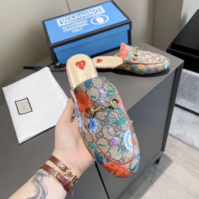 Gucci Horsebit 1955 Floral GG Canvas sans dos Mule Loafers 1