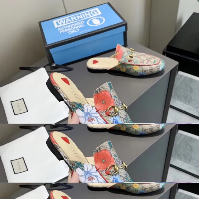 Gucci Horsebit 1955 Floral GG Canvas sans dos Mule Loafers 3
