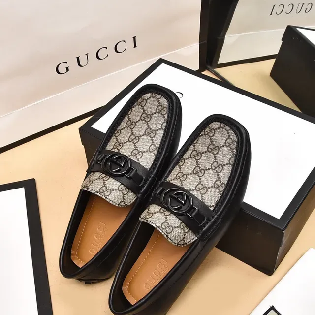 Gucci Horsebit 1955 GG Monogram Canvas Black Loafers 3