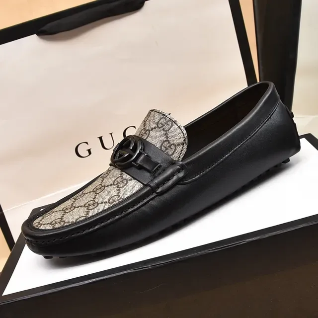 Gucci Horsebit 1955 GG Monogram Canvas Black Loafers 4