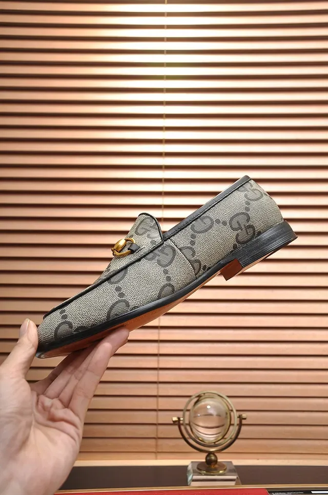 Gucci Horsebit 1955 GG Monogram Canvas Loafers 7