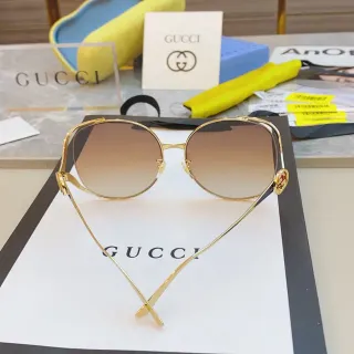 Gucci Horsebit 1955 金棕色金属框 渐变镜片 太阳镜