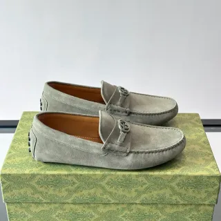 Gucci Horsebit 1955 Gray Suede Loafers