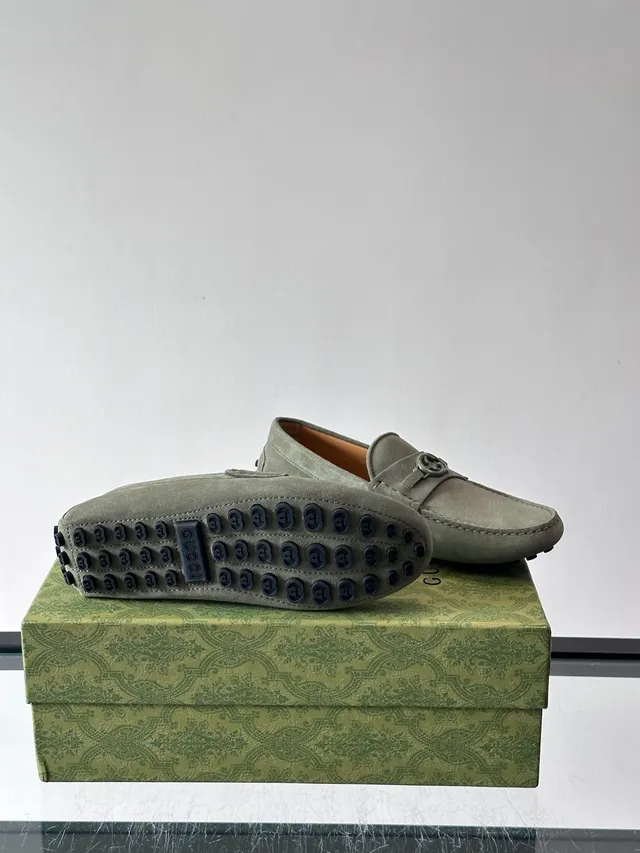 Gucci Horsebit 1955 loafers daim gris 2