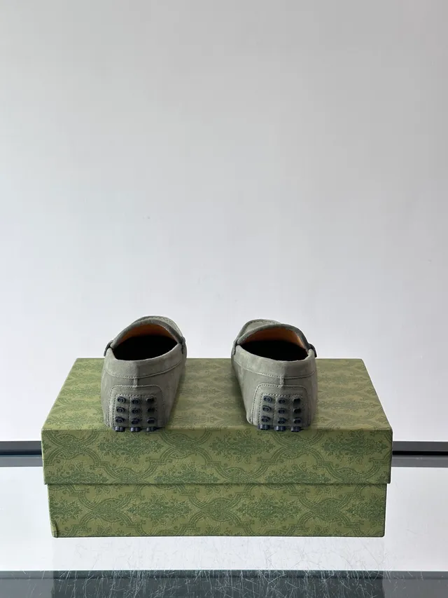 Gucci Horsebit 1955 loafers daim gris 3
