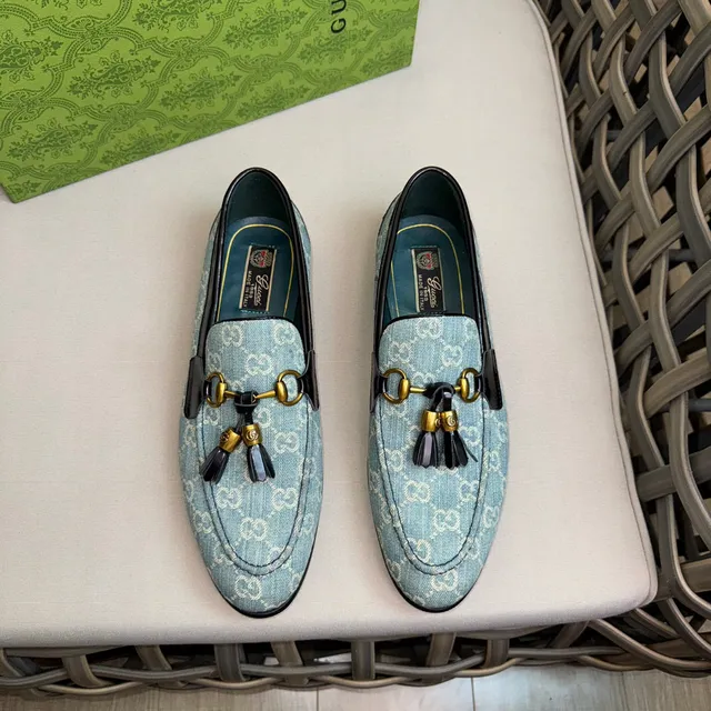 Gucci Horsebit 1955 Bleu clair GG Monogram mocassins 2