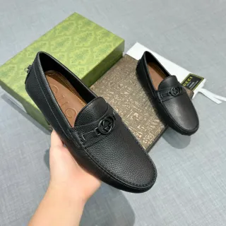 Gucci Horsebit 1955 乐福鞋 黑色粒面皮革 乐福鞋