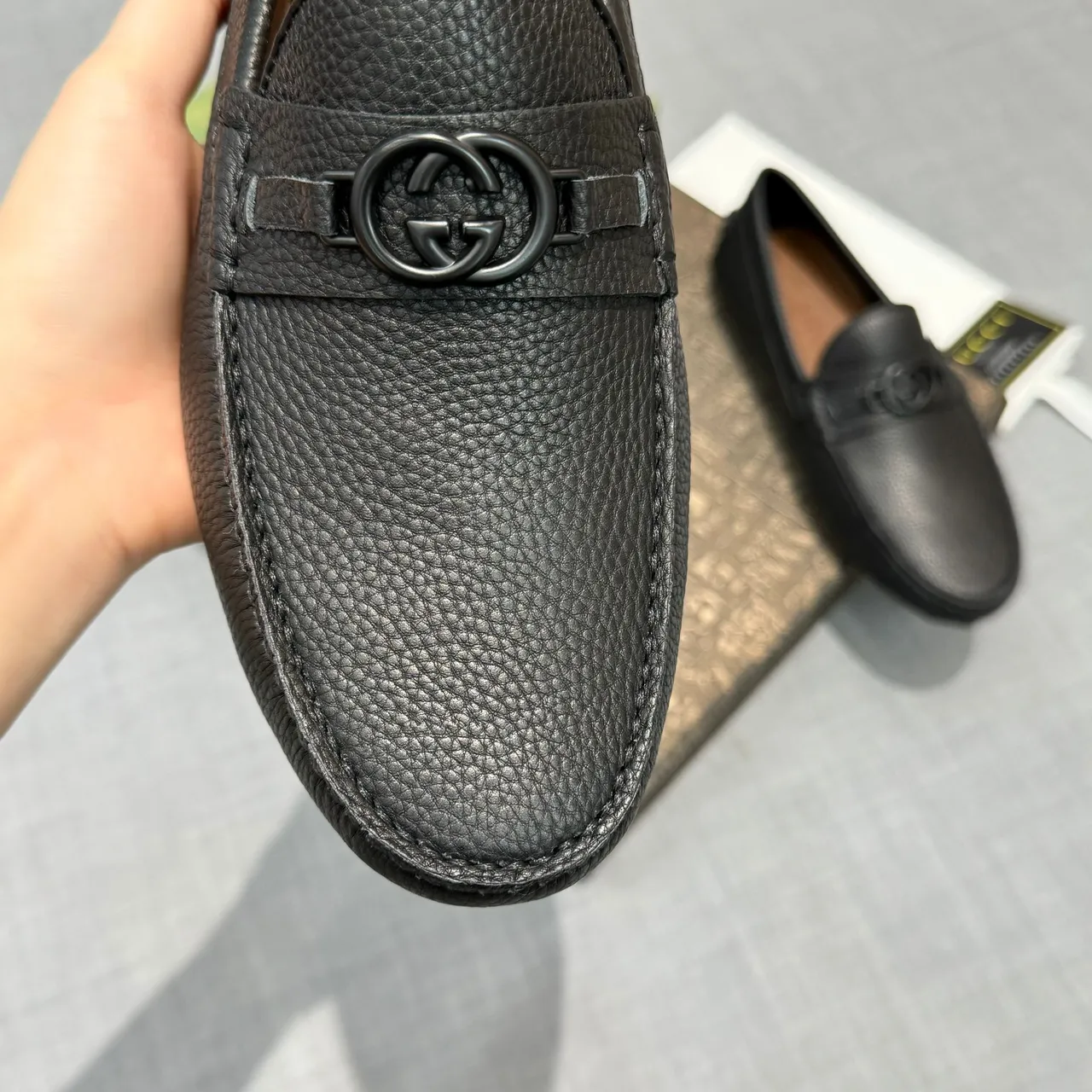 Gucci Horsebit 1955 Loafer Black Pebbled Leather Loafer 3