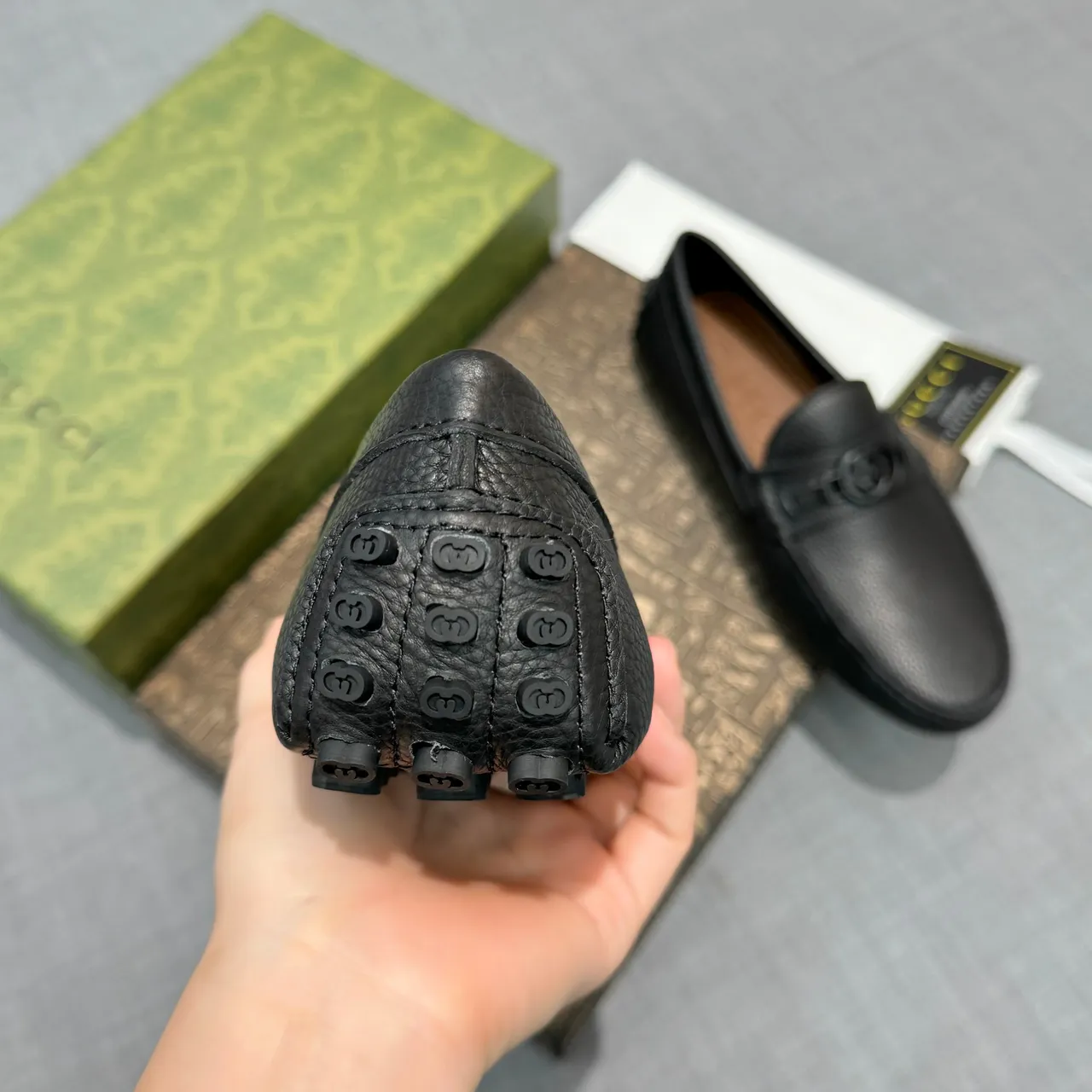 Gucci Horsebit 1955 Loafer Black Pebbled Leather Loafer 4