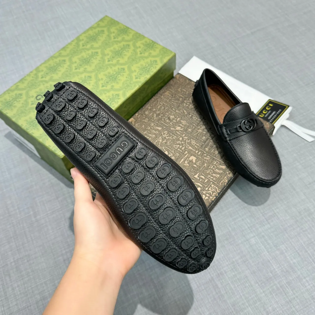Gucci Horsebit 1955 Loafer Black Pebbled Leather Loafer 5