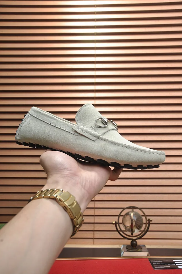Gucci Horsebit 1955 Off-White mocassins de camurça 4
