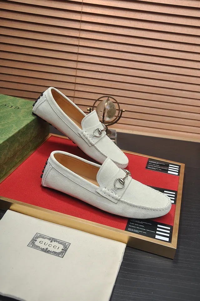 Gucci Horsebit 1955 Off-White mocassins de camurça 6