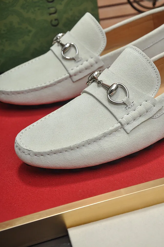 Gucci Horsebit 1955 Off-White mocassins de camurça 8