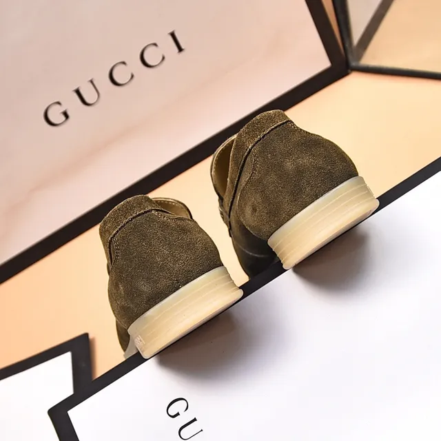 Gucci Horsebit 1955 Olive Green Suede Loafers 9