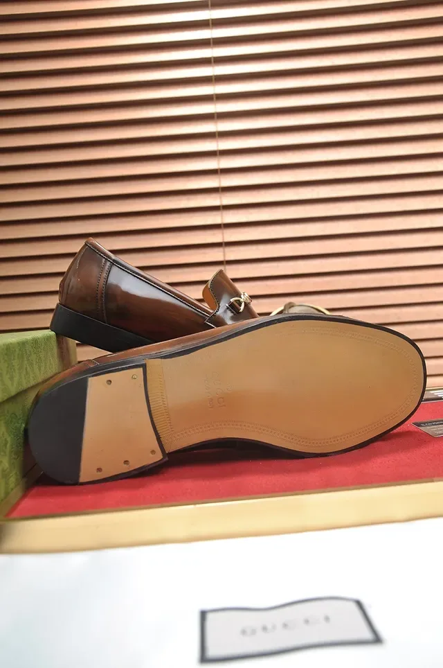 Gucci Horsebit 1955 Two-Tone Brown and Gray Loafers 3