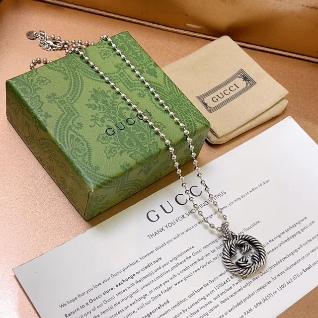 Gucci Interlocking G Rope Twist Pendant Necklace 7
