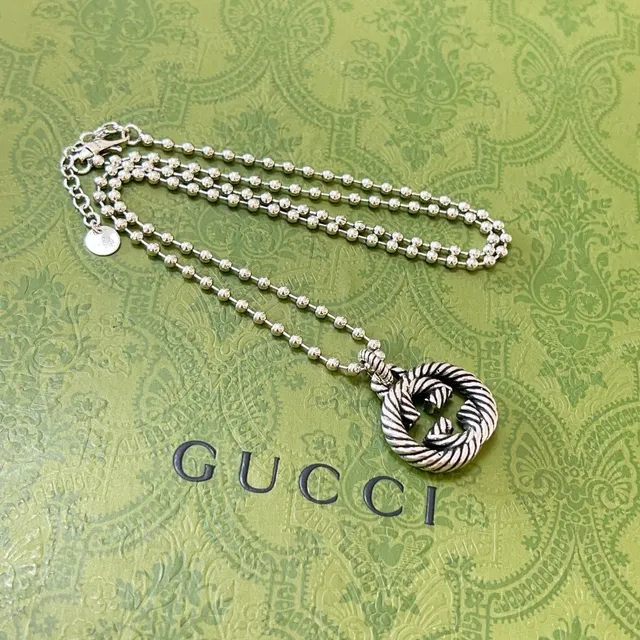 Gucci Interlocking G Rope Twist Pendant Necklace 9