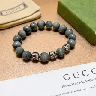 Gucci Interlocking G Stone Bead Stretch Bracelet