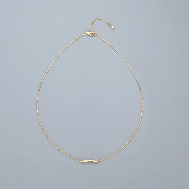 Gucci Logo Bar Pendant सلسلة ذهبية بكس 4