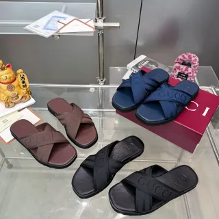 Gucci Logo Strap Slide Sandales Casuales