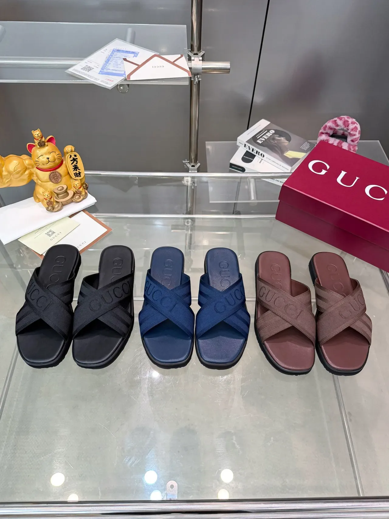 Gucci Logo Strap Slide Sandales Casuales 2