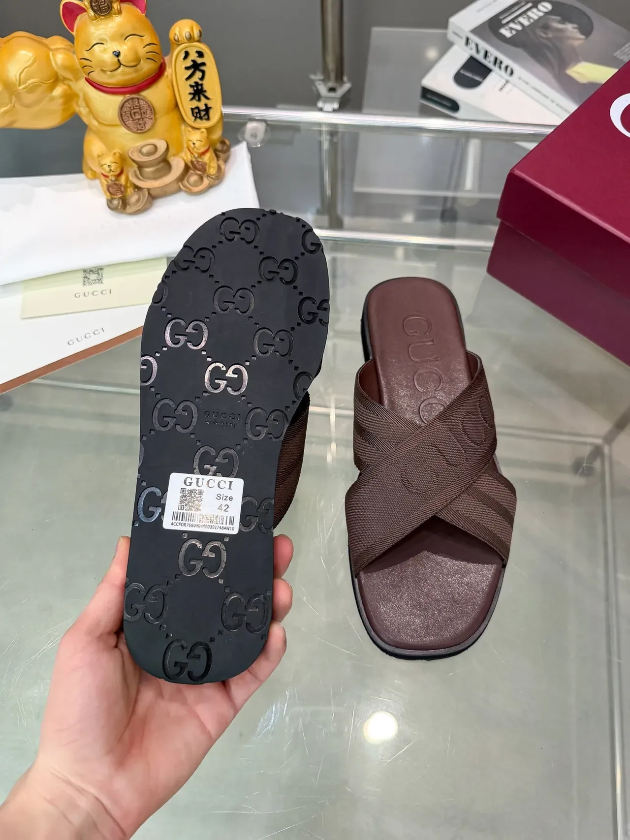 Gucci Logo Strap Slide Sandales Casuales 5