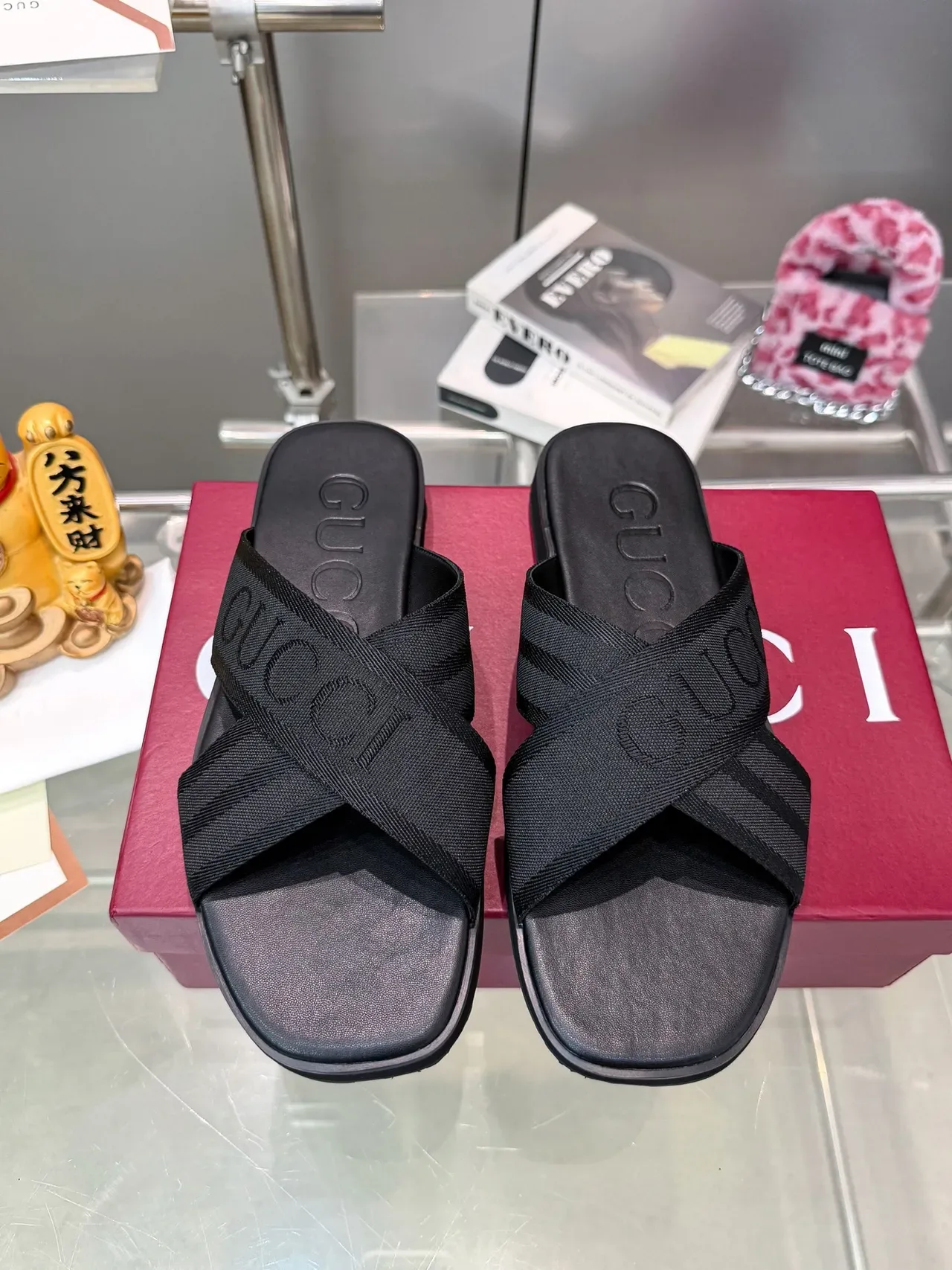 Gucci Logo Strap Slide Sandales Casuales 6