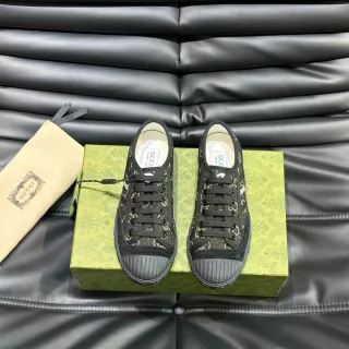 Gucci Monogrammed Textile Low-Top Lifestyle Sneakers