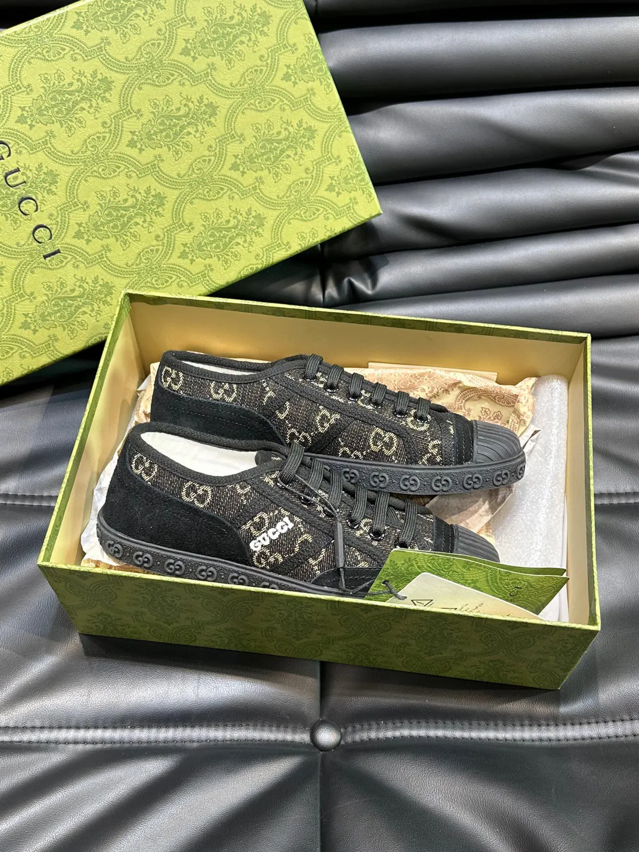 Gucci Monogrammed Textile Low-Top Lifestyle Sneakers 7
