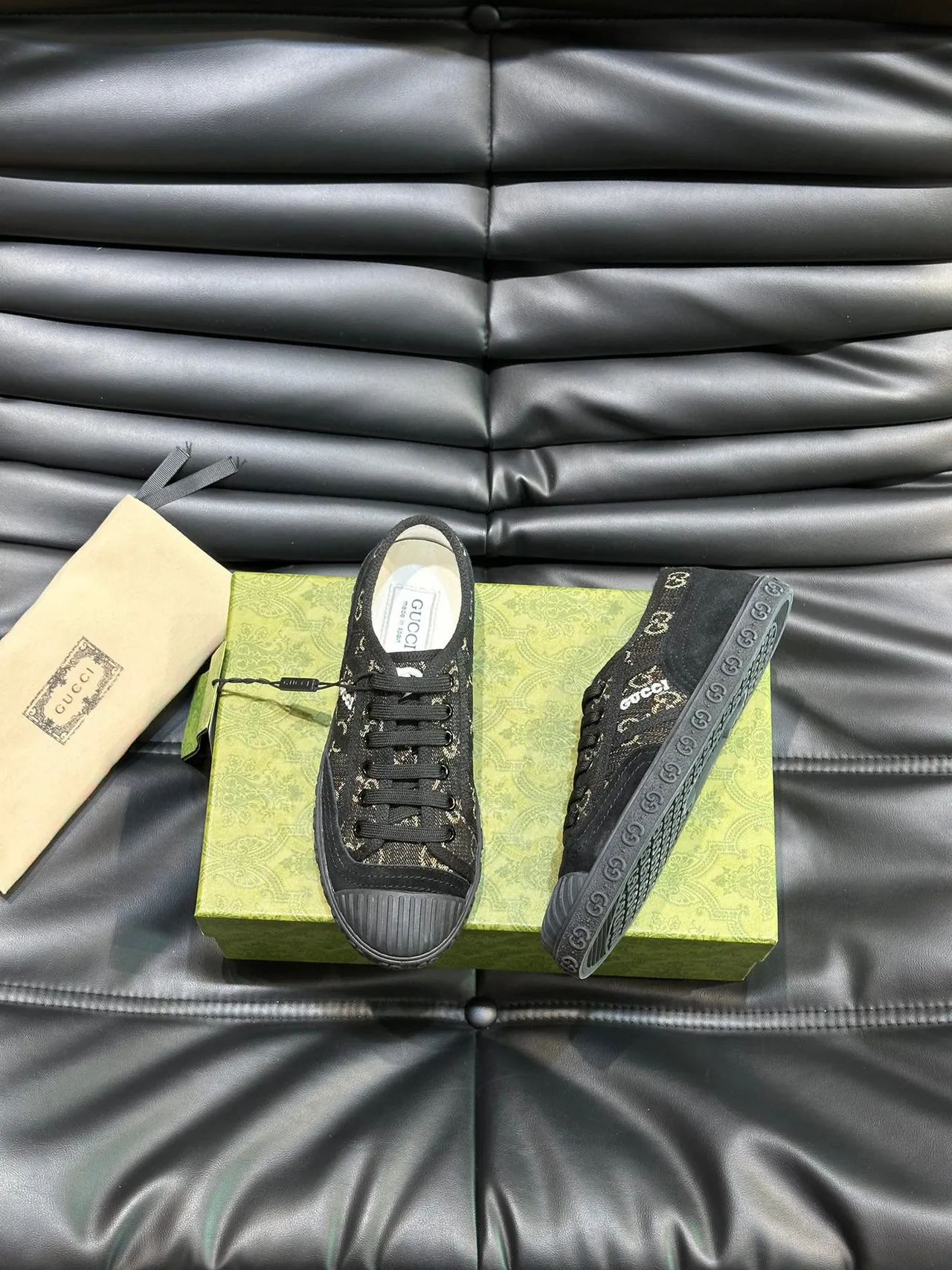 Gucci Monogrammed Textile Low-Top Lifestyle Sneakers 9