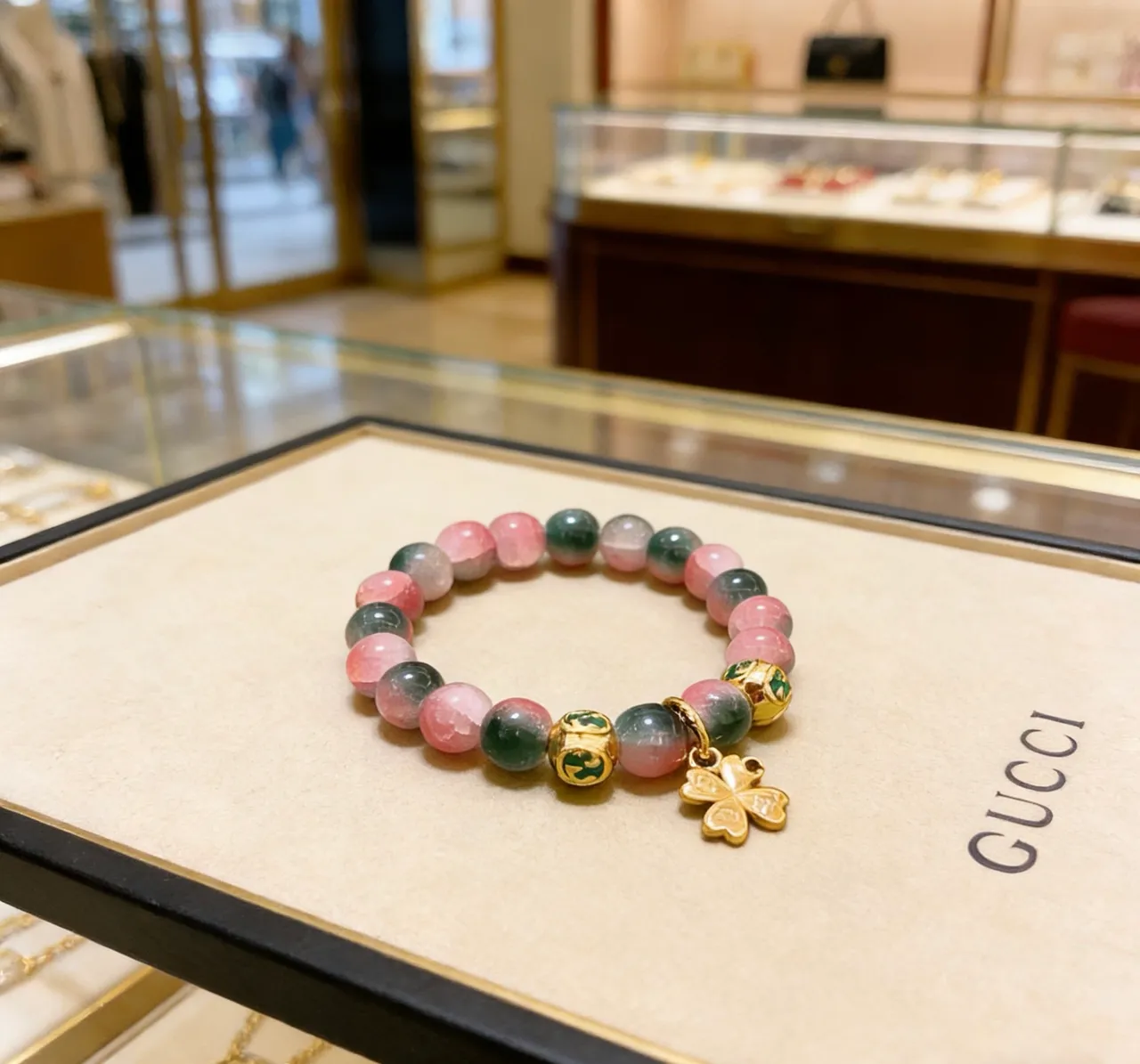 Gucci Multicolor Gold Beaded Bracelet 8