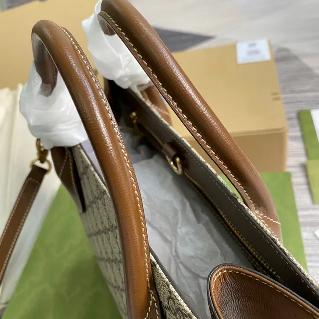 Gucci Ophidia Sac Tote Beige et Brun GG Monogram 4