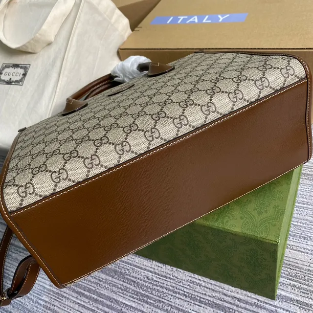 Gucci Ophidia Sac Tote Beige et Brun GG Monogram 7