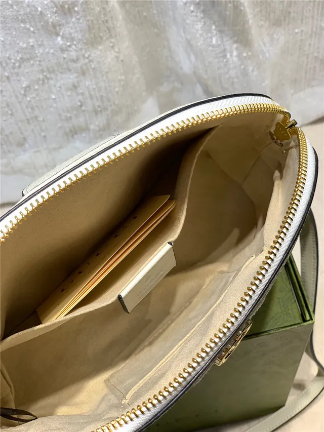 Gucci Ophidia Beige GG Monogram Canvas Web Stripe Chain Bag 5