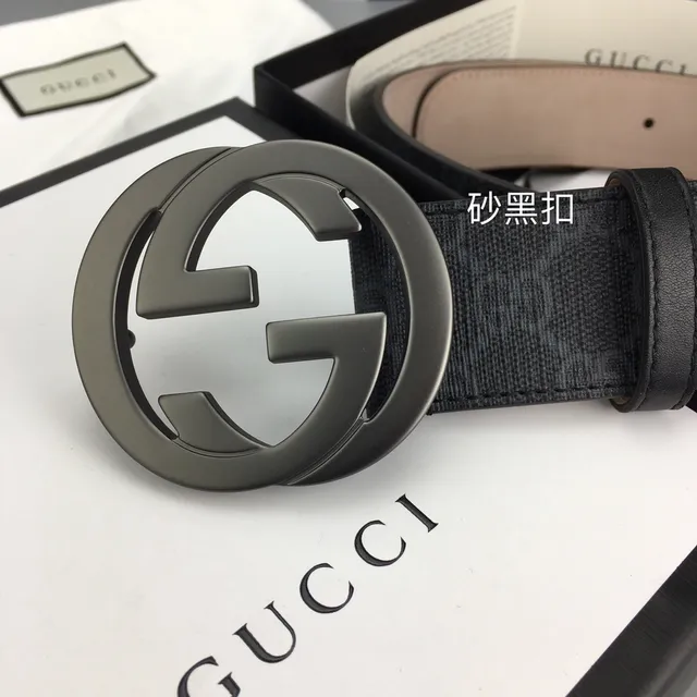 Gucci Ophidia Noir Beige GG Monogram Toile Interlocking G Boucle Cuir 3