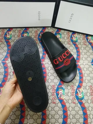 Gucci Ophidia Black Red Web Slide Slippers 3