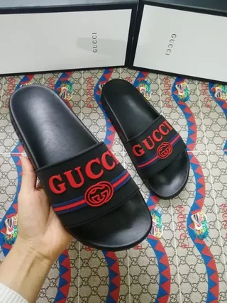 Gucci Ophidia Black Red Web Slide Slippers 6