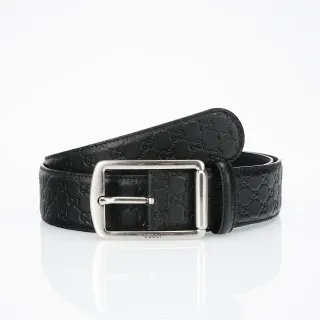 Gucci Ophidia Embossed GG Black Leather Belt