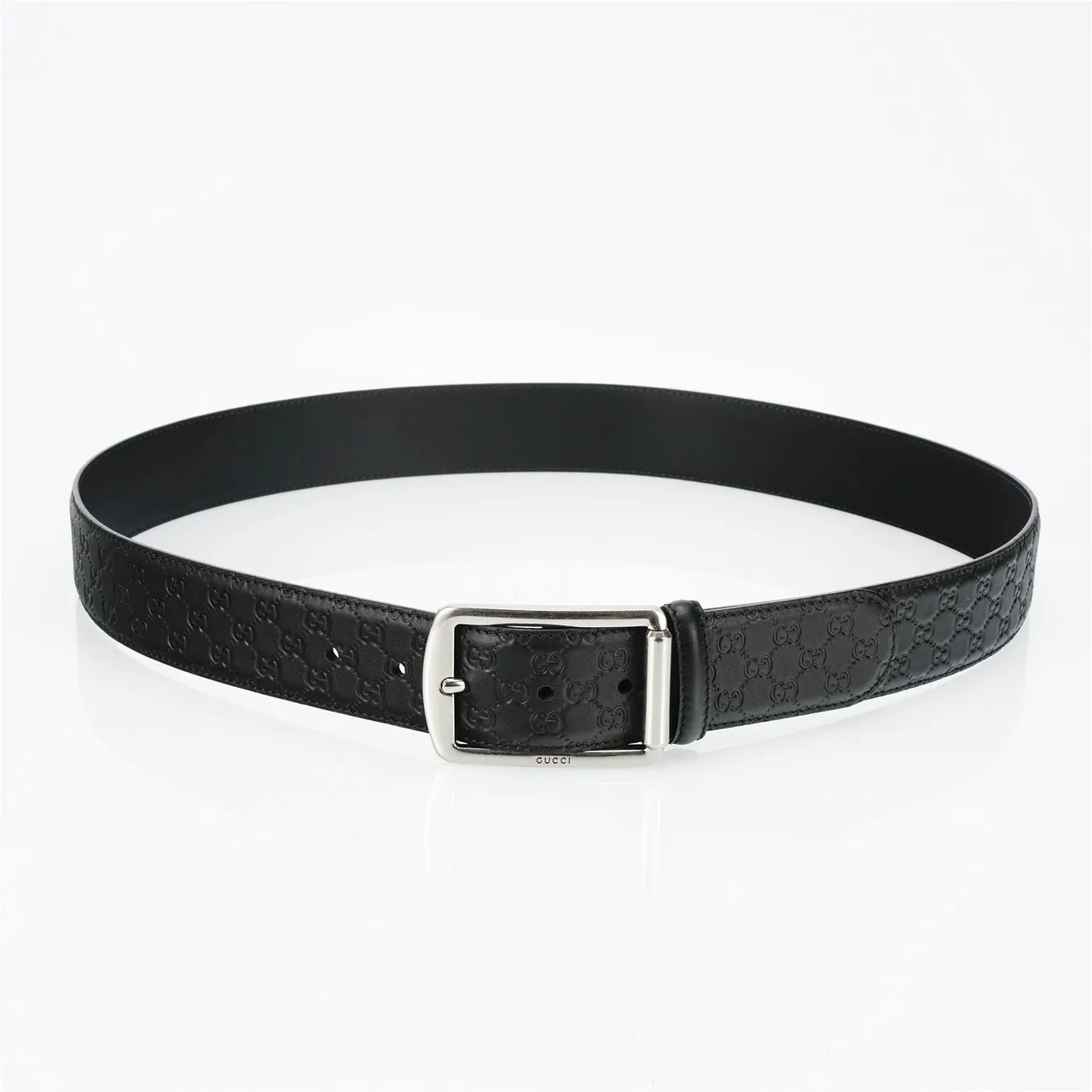 Gucci Ophidia Embossed GG Black Leather Belt 9