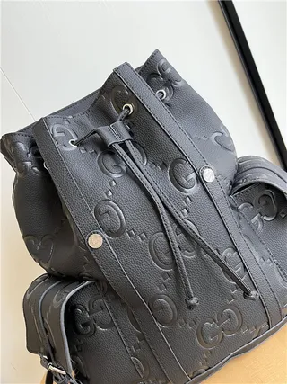 Gucci Ophidia Embossé GG Monogram Sac à dos Décontracté Noir 4