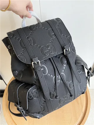 Gucci Ophidia Embossé GG Monogram Sac à dos Décontracté Noir 6