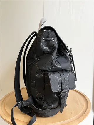 Gucci Ophidia Embossé GG Monogram Sac à dos Décontracté Noir 8