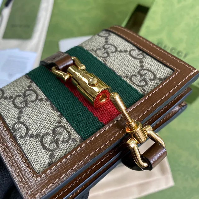 Gucci Ophidia GG Toile et Cuir Portefeuille Court 5