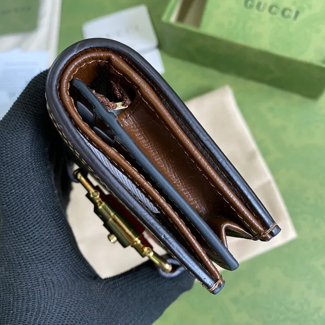 Gucci Ophidia GG Toile et Cuir Portefeuille Court 6