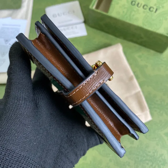 Gucci Ophidia GG Toile et Cuir Portefeuille Court 8