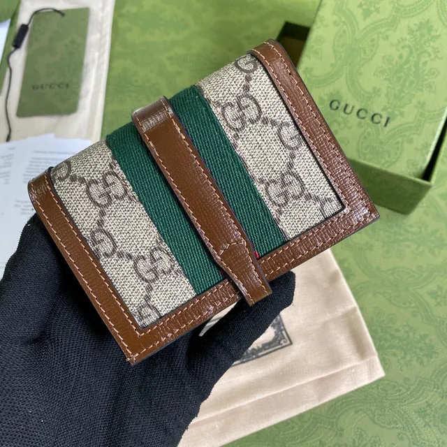 Gucci Ophidia GG Toile et Cuir Portefeuille Court 9