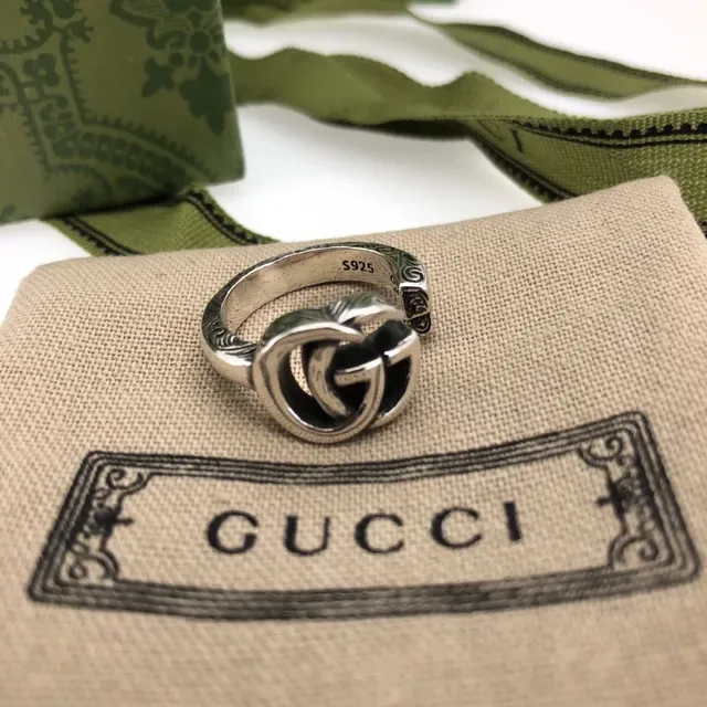 Gucci Ornate Scrollwork Silver-Toned Adjustable Ring 3